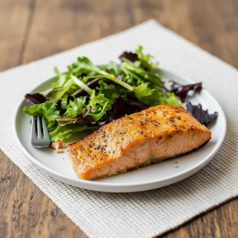 Seared salmon salad at Cidro Tulum