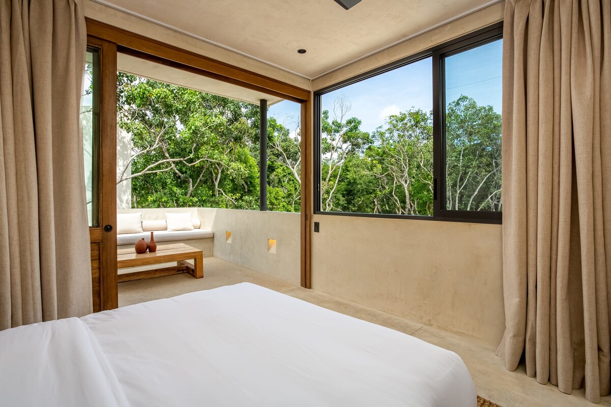 Living room evening ambiance with warm lighting