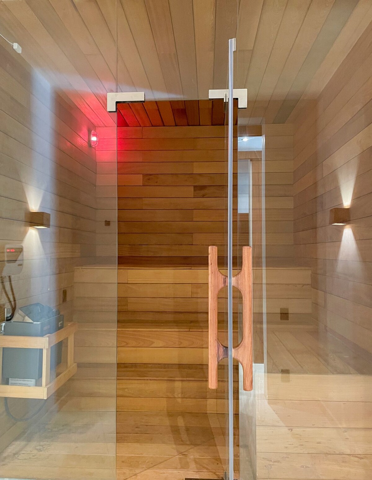 Guest bedroom reading nook with natural light