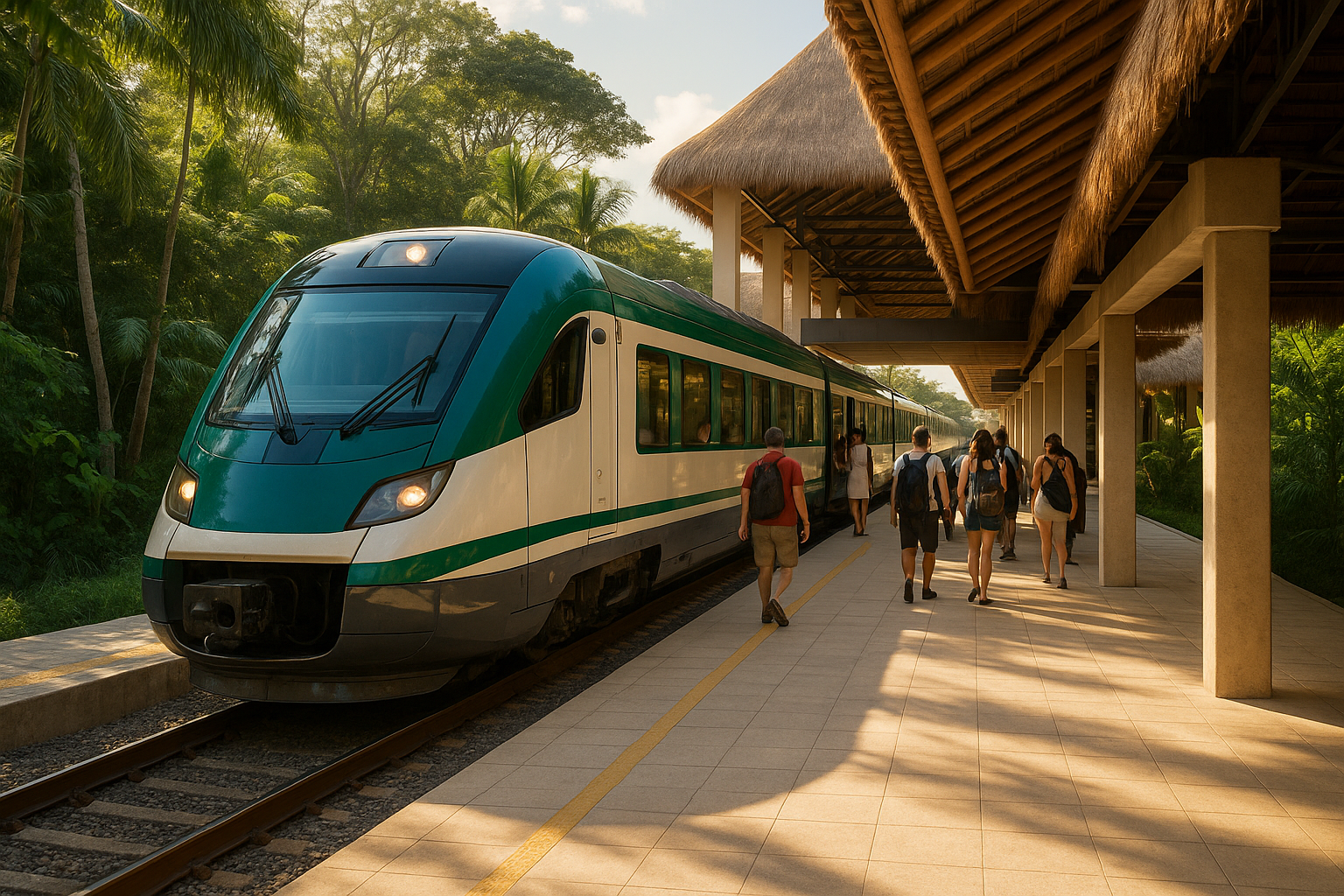 Tren Maya train at Tulum station — how to reach Tulum by train