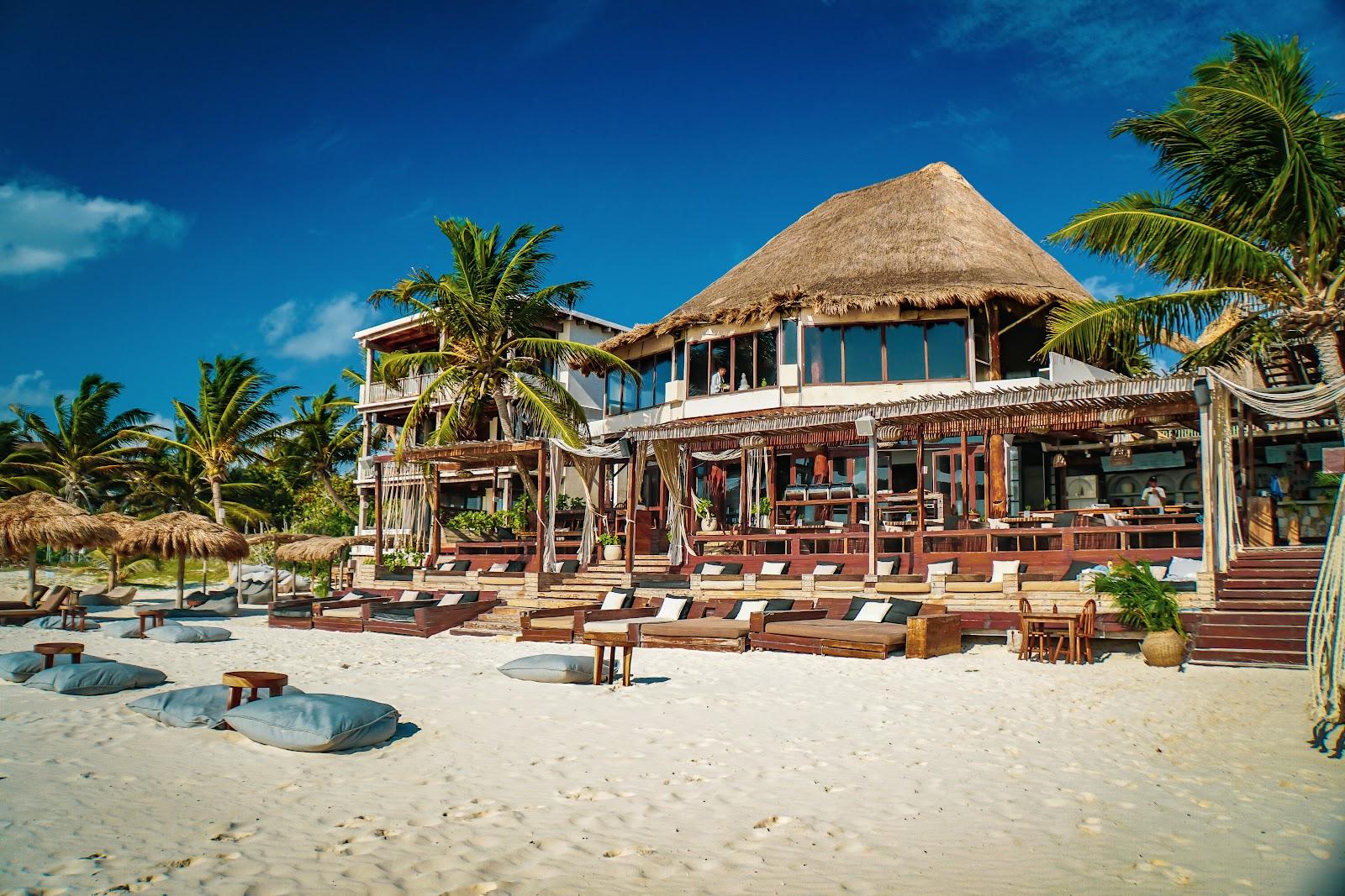 Beachfront dining at Ziggy Beach, Tulum